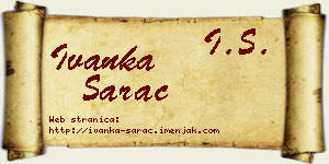 Ivanka Šarac vizit kartica
